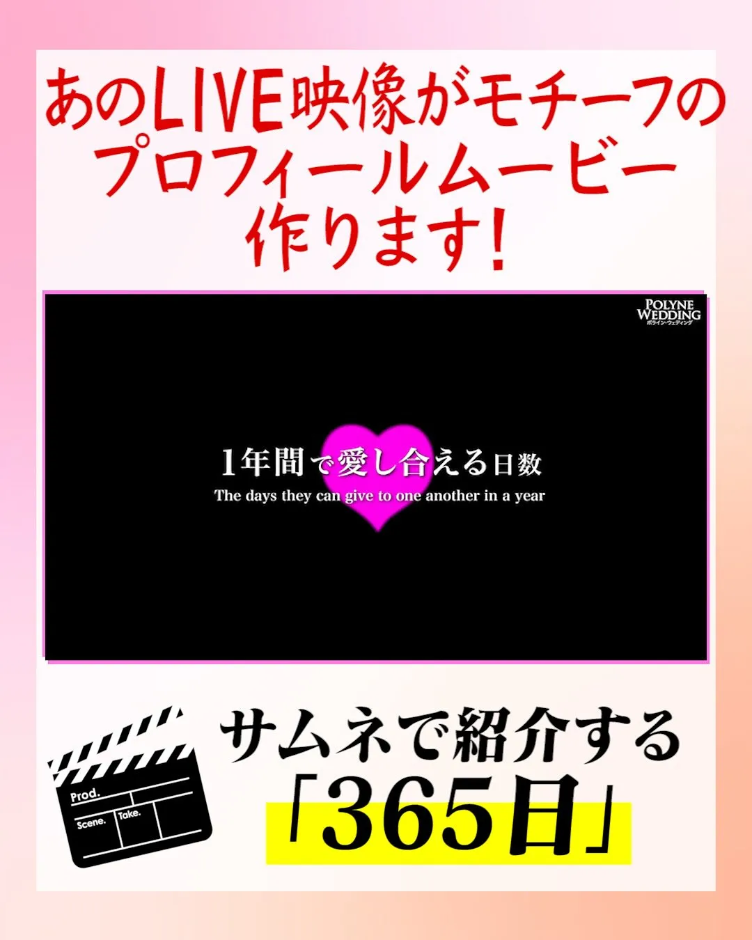 サムネイルで紹介するプロフィールムービー「365日」