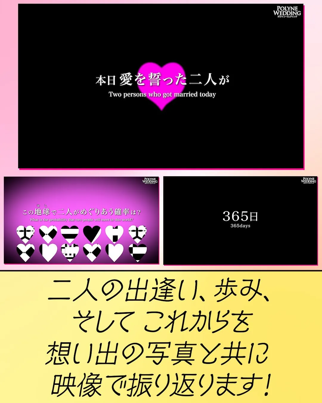 サムネイルで紹介するプロフィールムービー「365日」